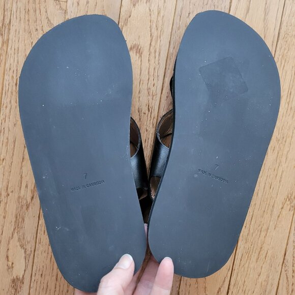 Madewell The Natasha Flatform Sandal 7 Black - Picture 10 of 12